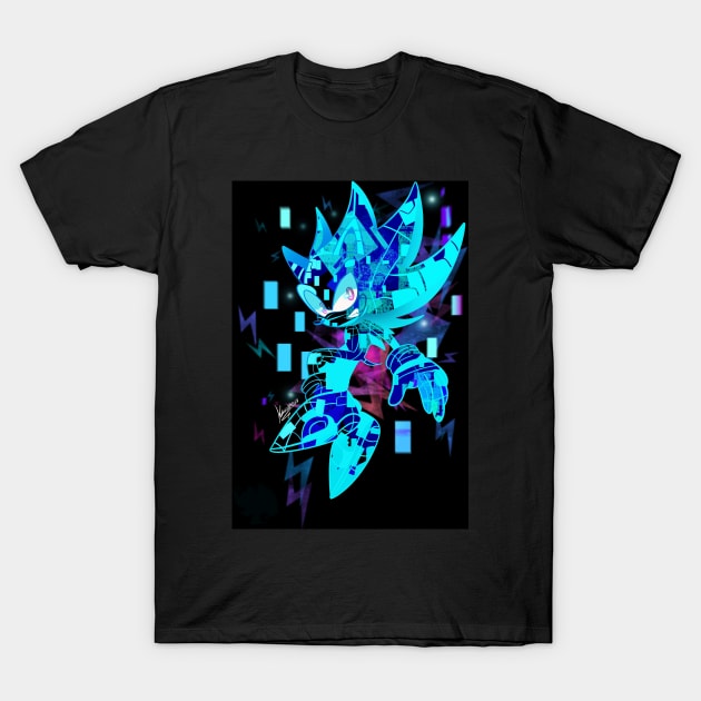 Sonic cyber form T-Shirt by Klaudiapasqui 96